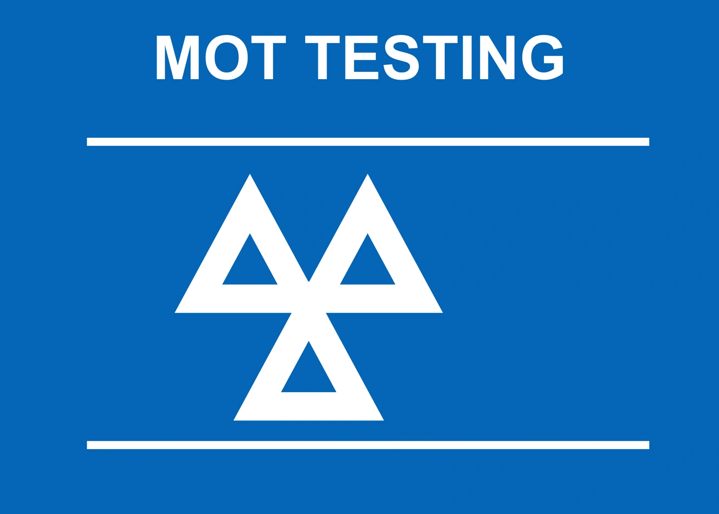 Official MOT testing station sign